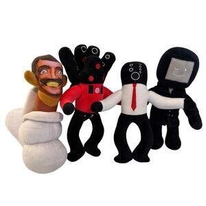 Skibidi Toilet Plush Toy Set of 4 - Collectible